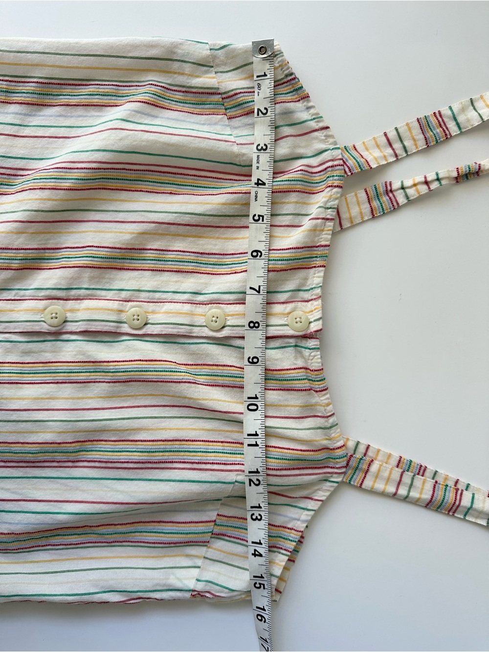 Madewell Striped Button-Front Tank Top - Picture 7 of 8
